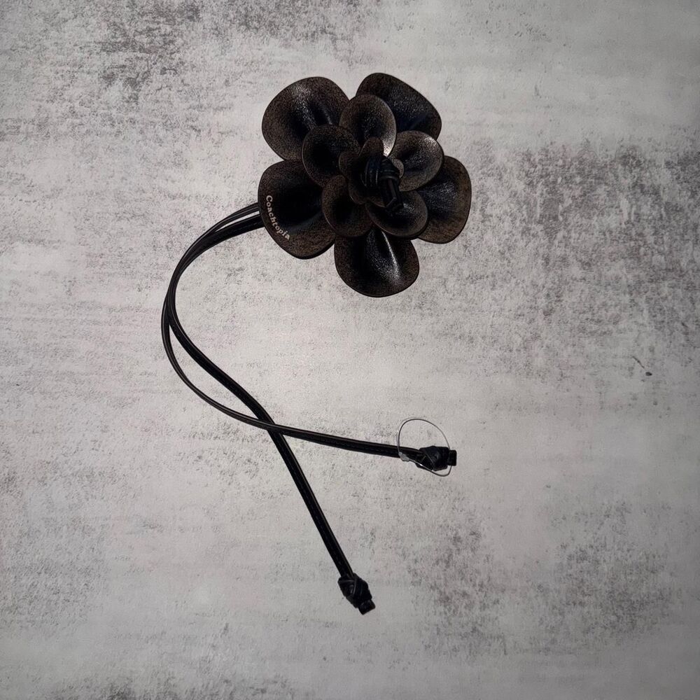 COACH Coachtopia Rose Bag Charm In Upcrafted Leather Loved Leather